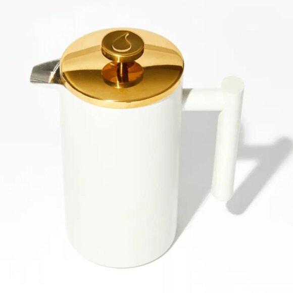 Teaspressa Matte White and Brushed Rose French Press NEW - Picture 2 of 2